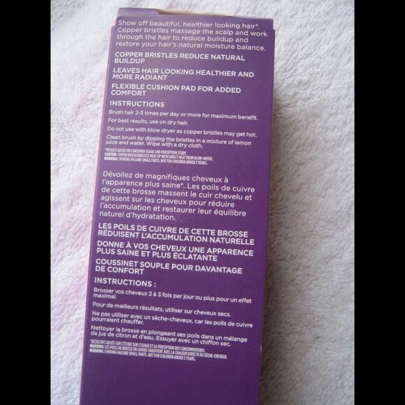 Goody Oval Cushion Copper Stiff Metal Pin Wire Bristles Shine On Fine Hair Brush - Picture 6 of 13